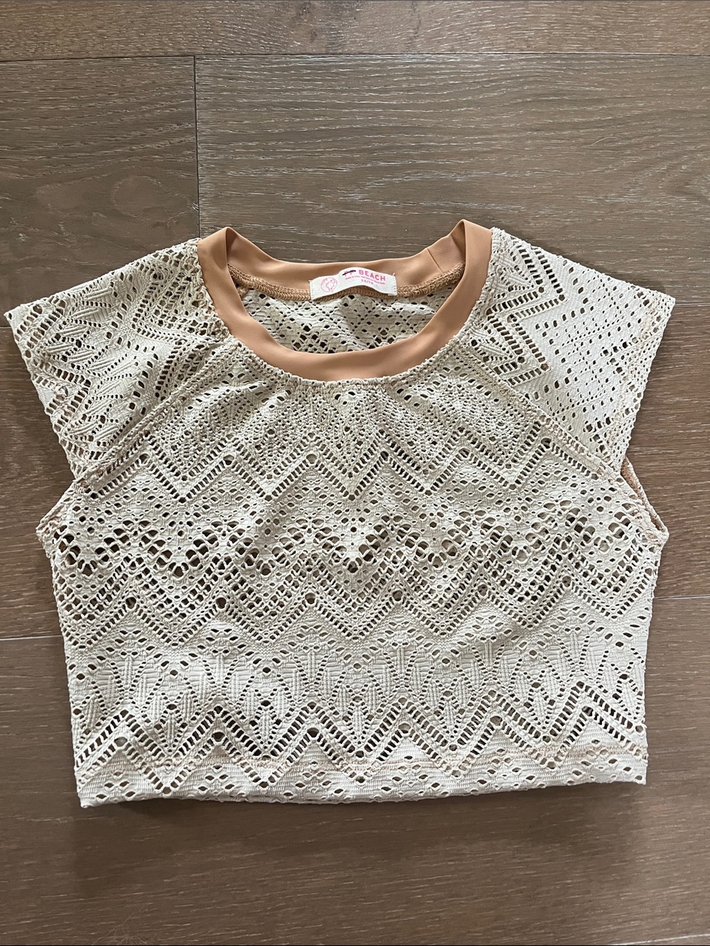 NWOT FP Beach Mesh Crop Top size XS